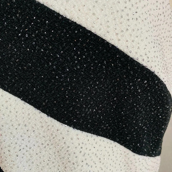 Vintage 90s Cache Halter Sparkle Black & White Formal Dress - Picture 8 of 16